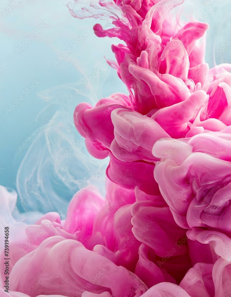 Naklejka premium Color drop in water. Colorful ink in water. Abstract background