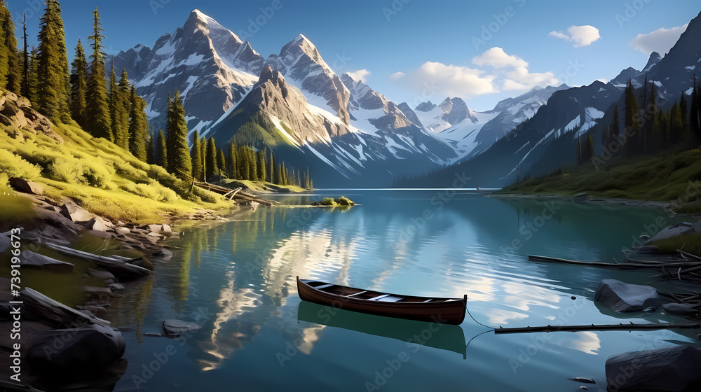 Lake illustrations, explore the charm of clear lakes Lake illustrations, explore the charm of clear lakes