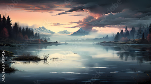 Lake illustrations  explore the charm of clear lakes
