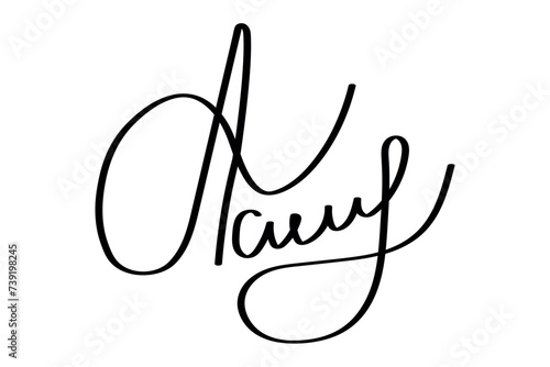 A fictitious handwritten signature. Autograph , business signature for documents, business certificates, letters, or contracts with handwritten lettering isolated on the transparent background.