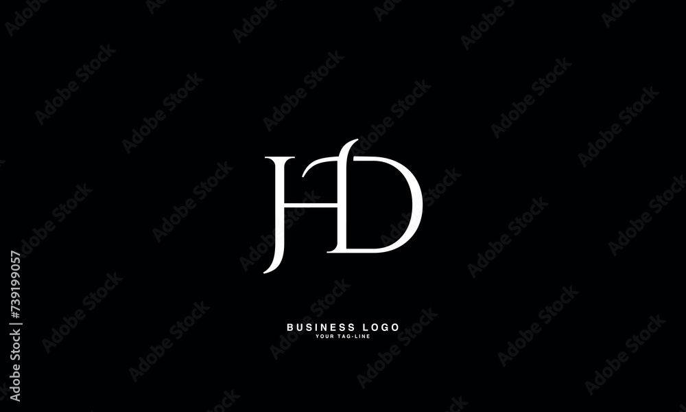 HD, DH, H, D, Abstract Letters Logo Monogram HD, DH, H, D, Abstract Letters Logo Monogram
