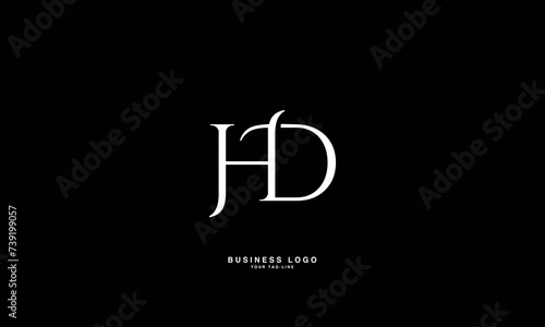 HD, DH, H, D, Abstract Letters Logo Monogram