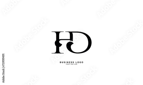 HD, DH, H, D, Abstract Letters Logo Monogram