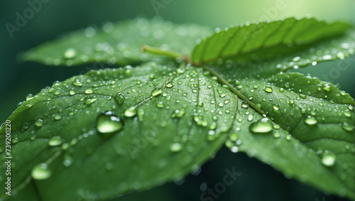 water drops on leaf © Shahzaib
