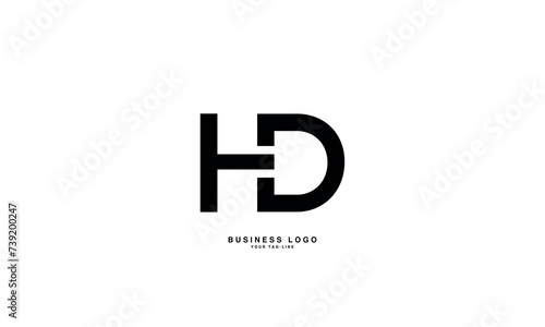 HD, DH, H, D, Abstract Letters Logo Monogram