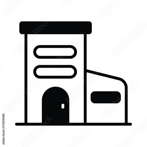 Building icon vector, stock illustration