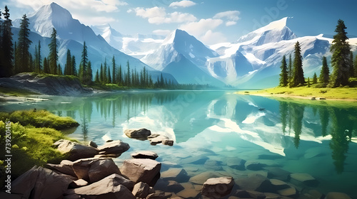 Lake illustrations, explore the charm of clear lakes