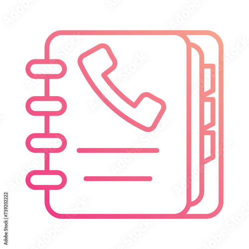 Phonebook icon vector, stock illustration
