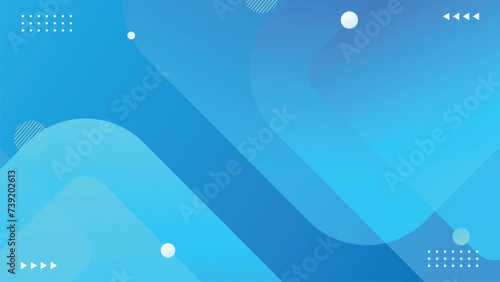 Abstract blue background with Geometric shapes