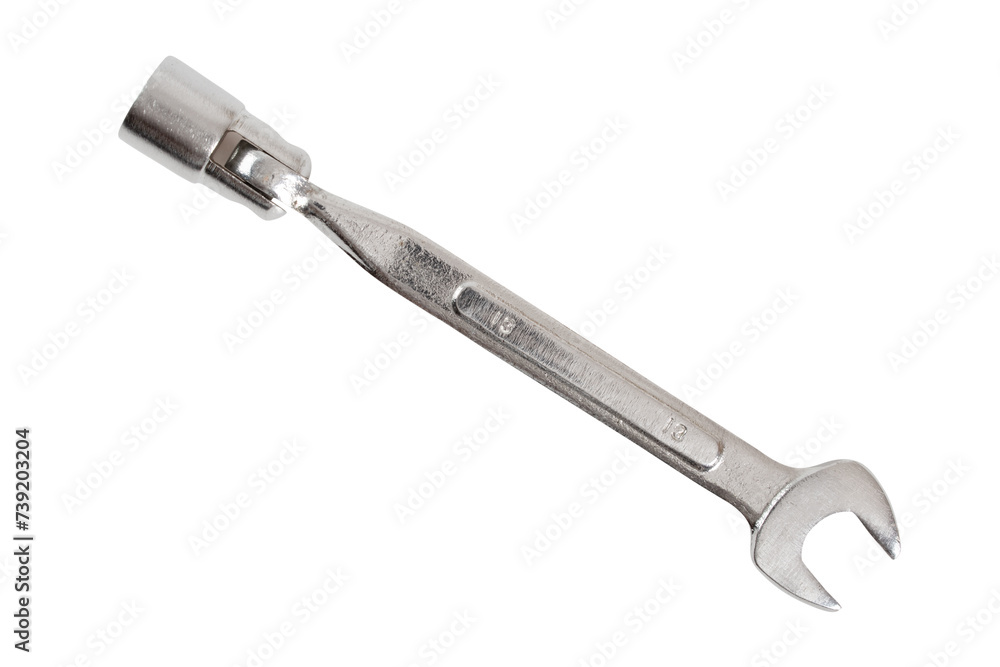 Flex head socket wrench. Isolated with clipping path. Flex head socket wrench. Isolated with clipping path.