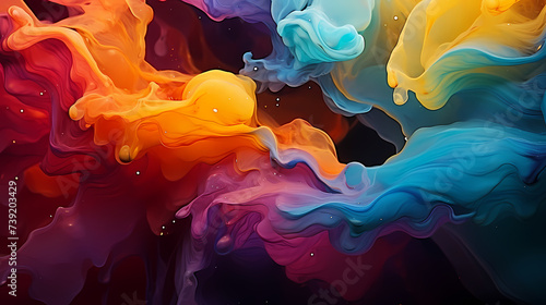 Liquid ink illustration liquid, glossy effect miracle background texture