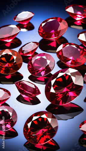 Ruby Gemstone, Precious, Red, Luxury, Jewelry, Gem, Fashion, Accessories, Sparkle, Glitter, Expensive, Rare, Shiny, Elegant, AI Generated