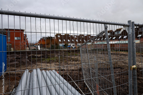 Construction of new homes in Zuidplas village of Moordrecht