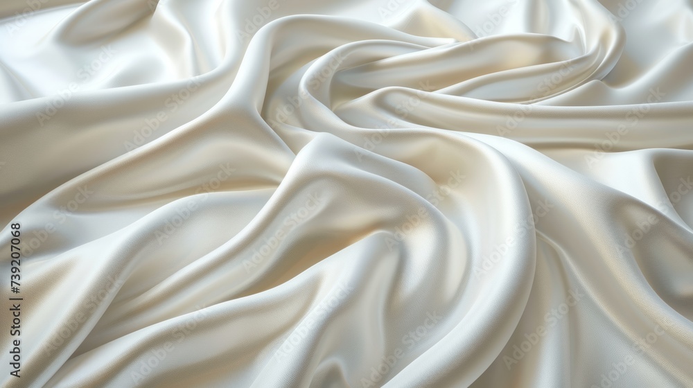 Obraz premium Detailed macro close up of white cloth fiber showing fabric microstructure texture background