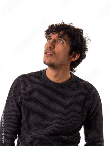 Wallpaper Mural Man in black sweater looking up Torontodigital.ca