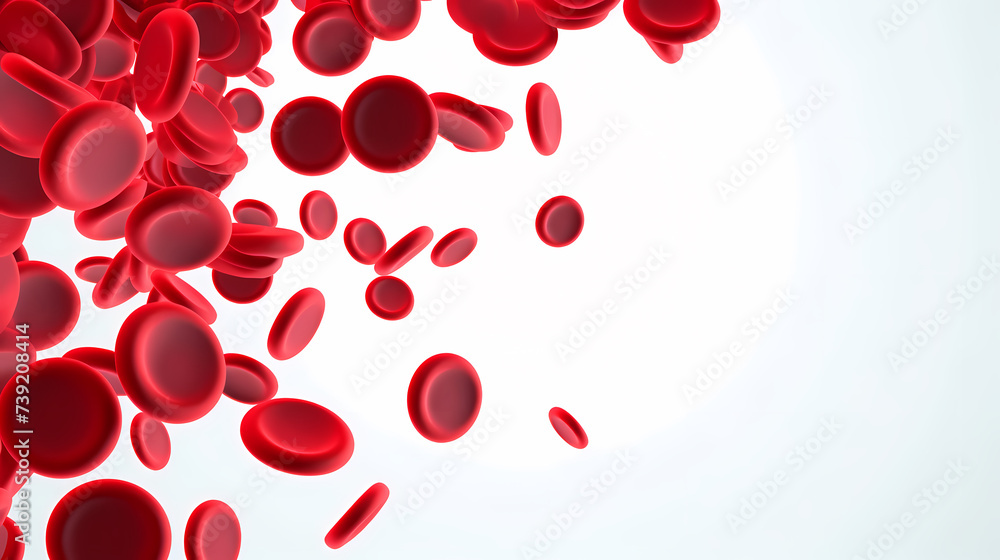 3D illustration of human red blood cells in vein, healthcare concept 3D illustration of human red blood cells in vein, healthcare concept