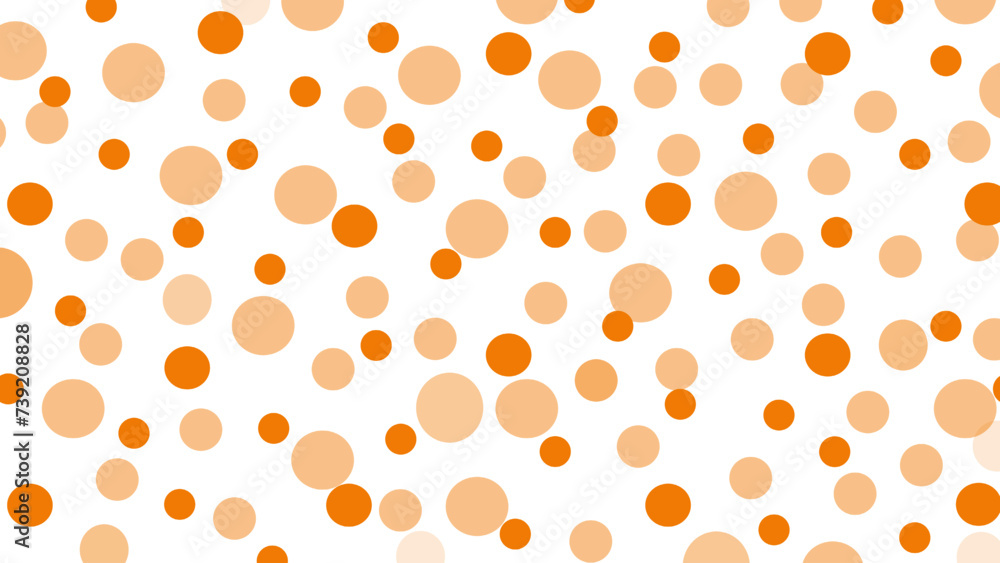 White seamless pattern with orange drops