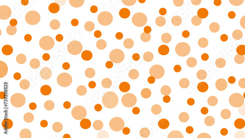 White seamless pattern with orange drops