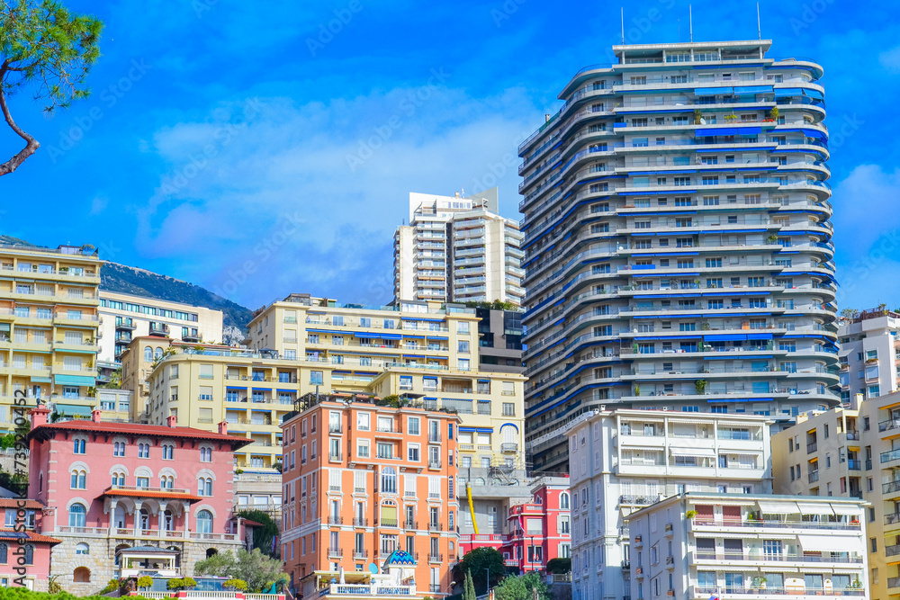 Principality of Monaco, Monaco, 13.2.2024: View of the city in Monaco ...