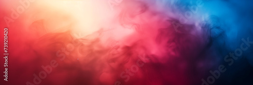 Abstract red and blue smoke on a black background with a smooth gradient transition, ideal for backgrounds with copy space