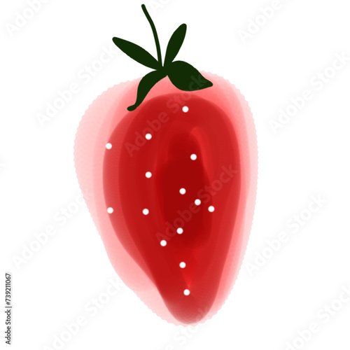 red strawberry with drops