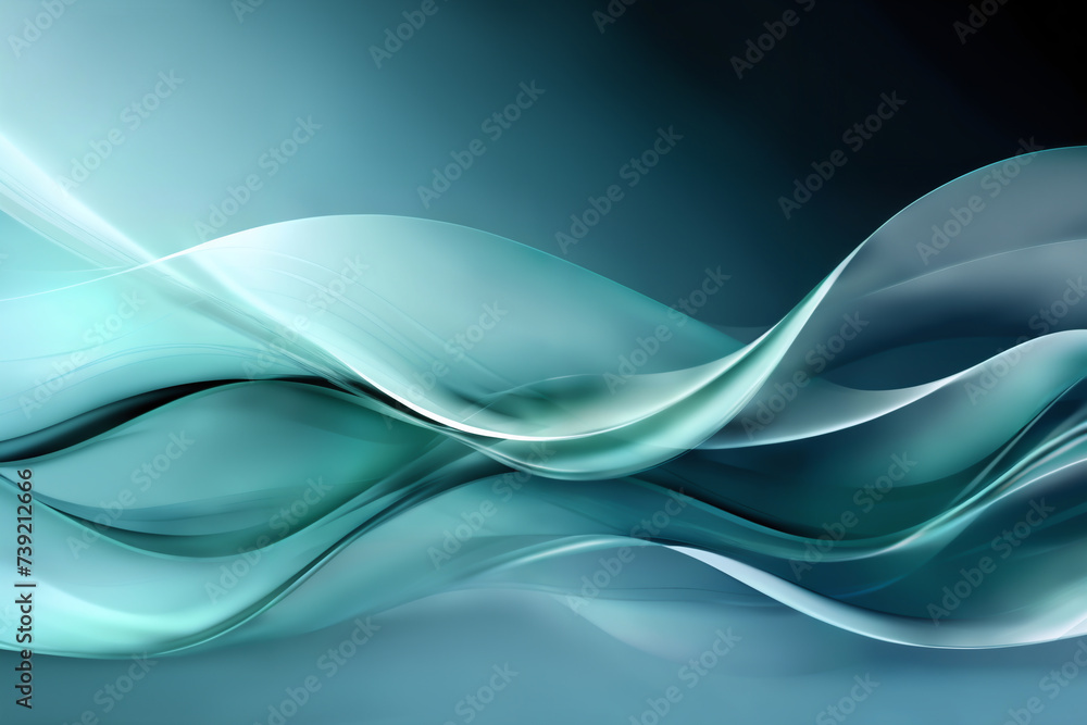 abstract wave shape background with curvy lines, cyan color abstract wave shape background with curvy lines, cyan color