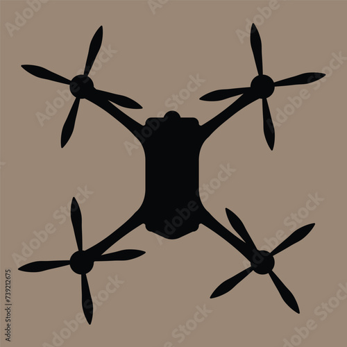 Silhouette of a quadrocopter
