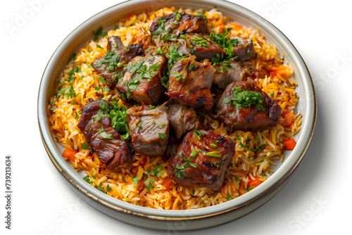 Kabsa isolated on white background
