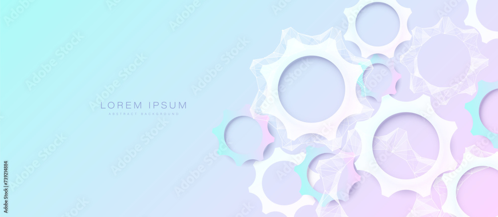 Gear or cogwheel. Settings or options. Teamwork. Low poly wireframe, lines. Illustration vector Gear or cogwheel. Settings or options. Teamwork. Low poly wireframe, lines. Illustration vector