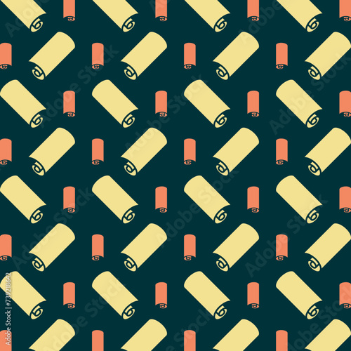 Fabric roll trendy repeating pattern beautiful blue background vector illustration
