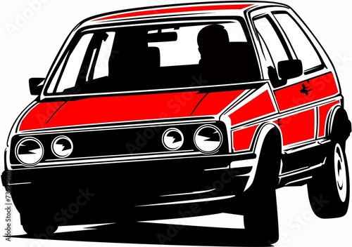 Classic car vector graphic design