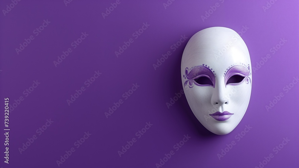 Venetian mask on purple background Venetian mask on purple background