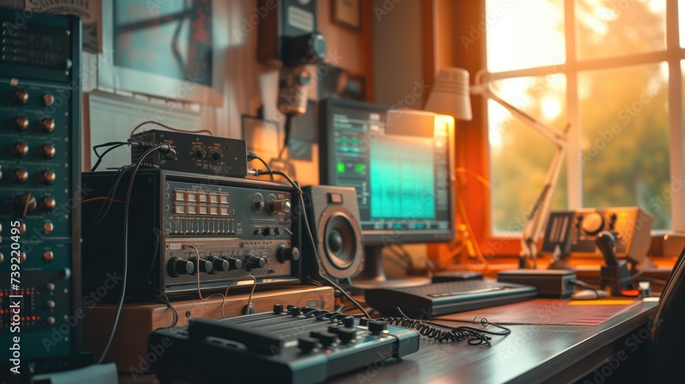Fototapeta premium An amateur radio set equipment