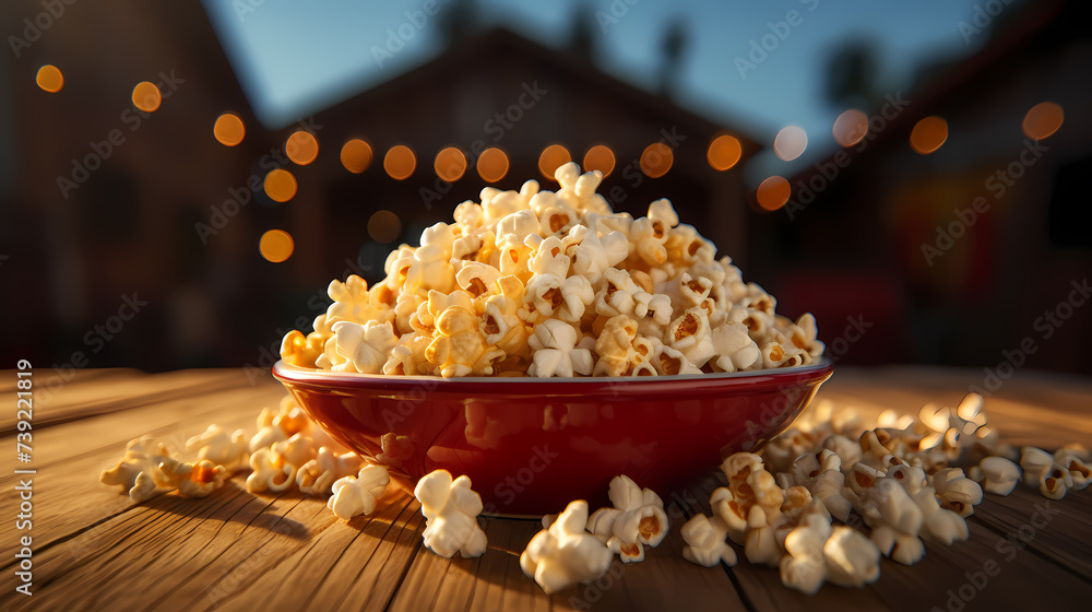 Popcorn explosion, snack background concept Popcorn explosion, snack background concept