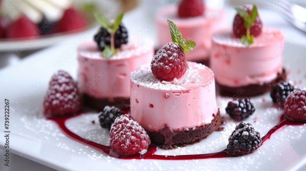 Serving up visually stunning low calorie desserts - obrazy, fototapety, plakaty 