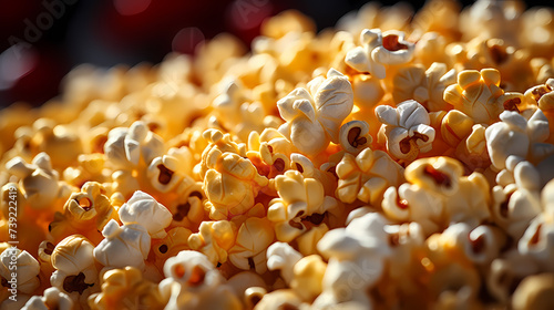 Popcorn explosion  snack background concept