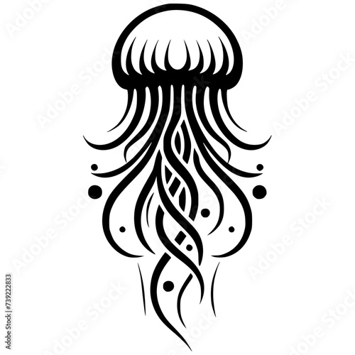 Silhouette of a jellyfish tattoo