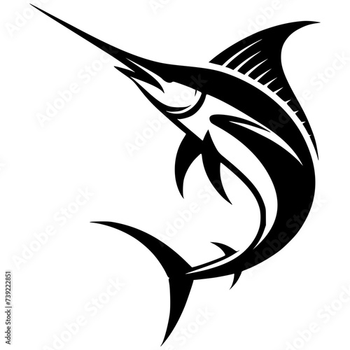Silhouette of marlin fish