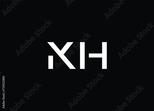 KH Initial Letter Logo Design victor illustration 