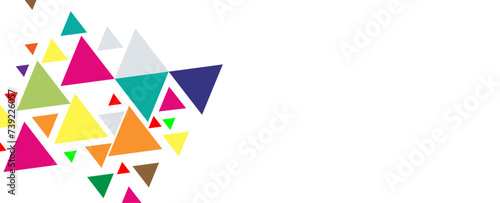 3D Colorful geometric abstract background on dark space. Minimalist modern graphic design element cutout style concept for banner, flyer, card, or brochure cover. vector illustration