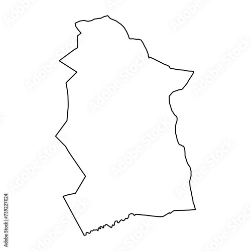 Mandoul Region map, administrative division of Chad. Vector illustration.