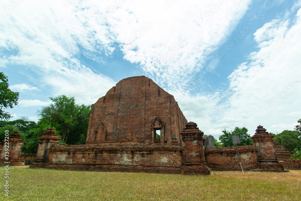 The ancient temple in ayutthaya historical