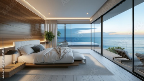 looking for a modern bedroom overlooking the sea © Somvang