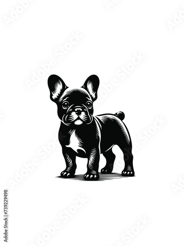 layful Panache: Vectorized French Bulldog Delight