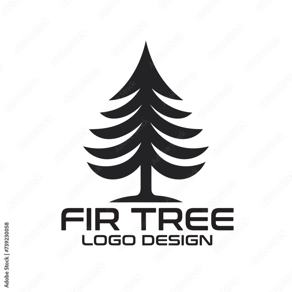 Fir Tree Vector Logo Design