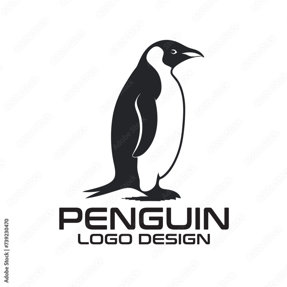 Obraz premium Penguin Vector Logo Design