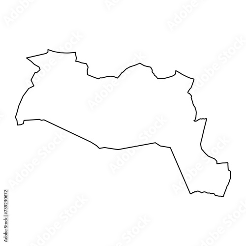 Sila Region map, administrative division of Chad. Vector illustration.