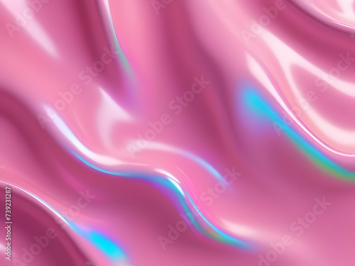 wavy pink color holographic background