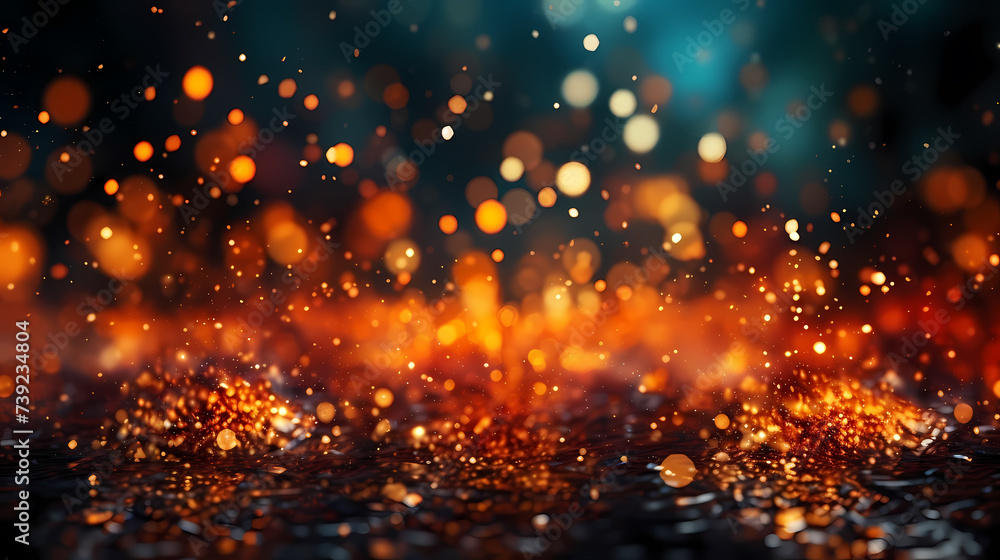 Fototapeta premium Close-up view of flames on black background