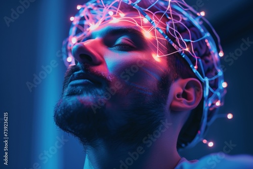 Obraz na płótnie Future tech in targeted brainwave training